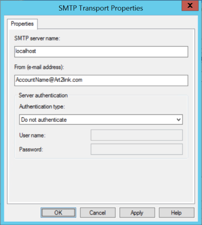 SMTP Properties
